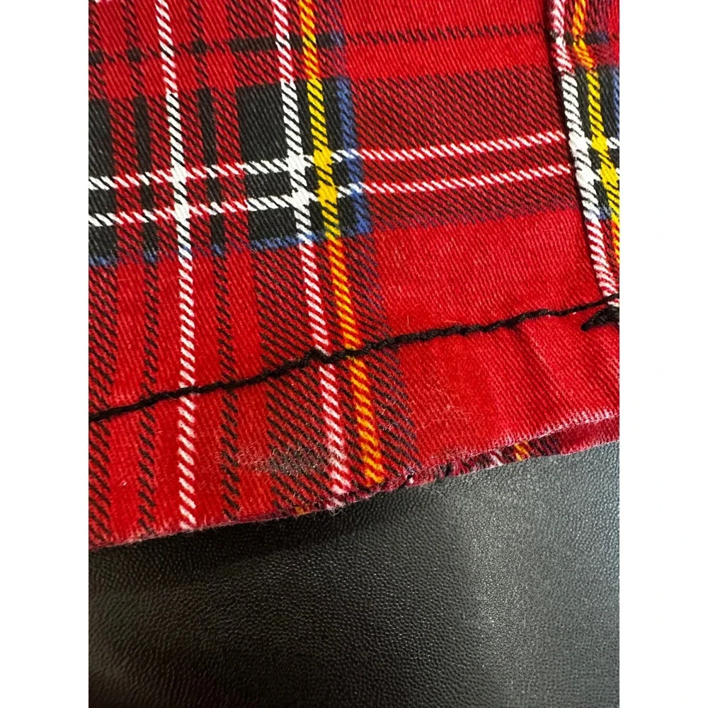 Royal Bones Plaid Pants Juniors Size 3 Red Black Grunge Goth Lace Y2K 90s Skater
